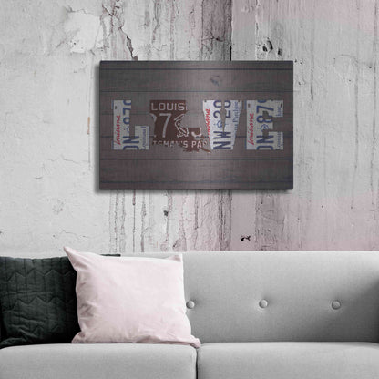 Luxe Metal Art 'LA State Love' by Design Turnpike, Metal Wall Art,36x24