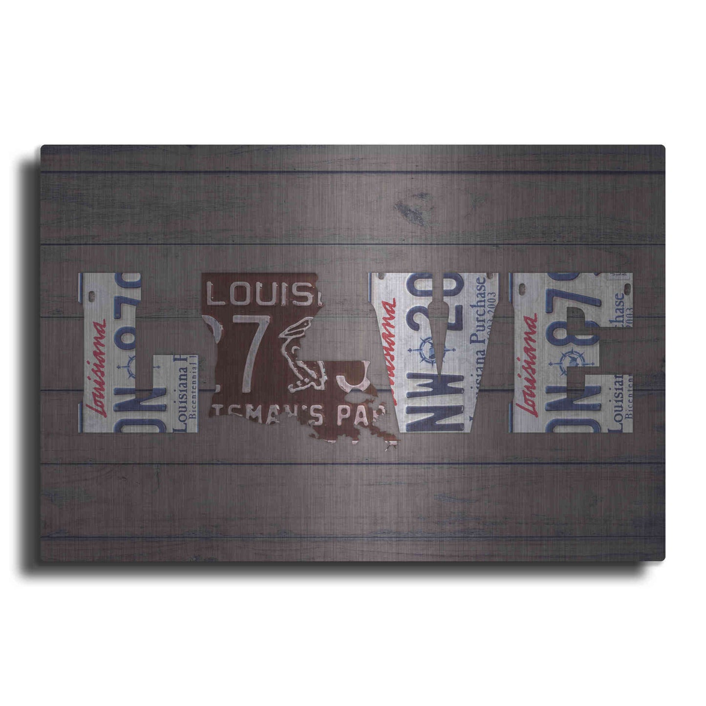 Luxe Metal Art 'LA State Love' by Design Turnpike, Metal Wall Art