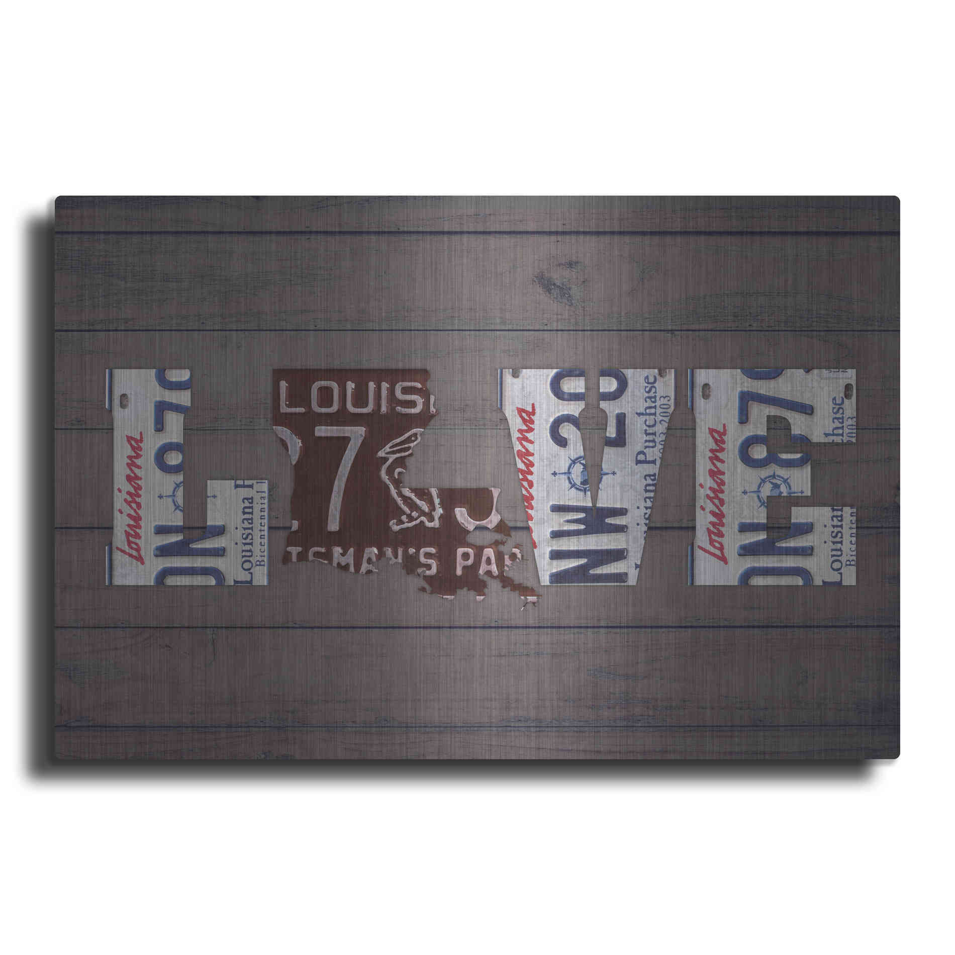 Luxe Metal Art 'LA State Love' by Design Turnpike, Metal Wall Art