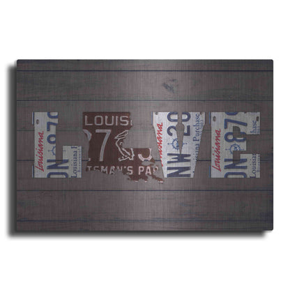Luxe Metal Art 'LA State Love' by Design Turnpike, Metal Wall Art