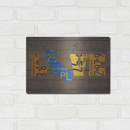 Luxe Metal Art 'CA State Love' by Design Turnpike, Metal Wall Art,16x12
