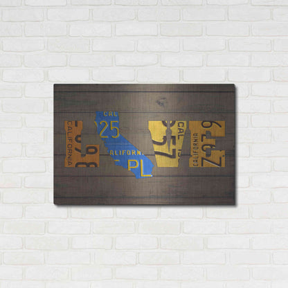 Luxe Metal Art 'CA State Love' by Design Turnpike, Metal Wall Art,36x24