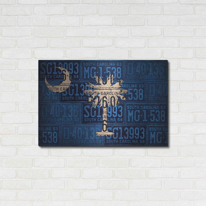 Luxe Metal Art 'South Carolina State Flag' by Design Turnpike, Metal Wall Art,36x24