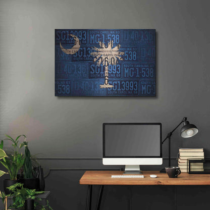 Luxe Metal Art 'South Carolina State Flag' by Design Turnpike, Metal Wall Art,36x24