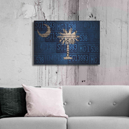Luxe Metal Art 'South Carolina State Flag' by Design Turnpike, Metal Wall Art,36x24