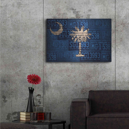 Luxe Metal Art 'South Carolina State Flag' by Design Turnpike, Metal Wall Art,36x24