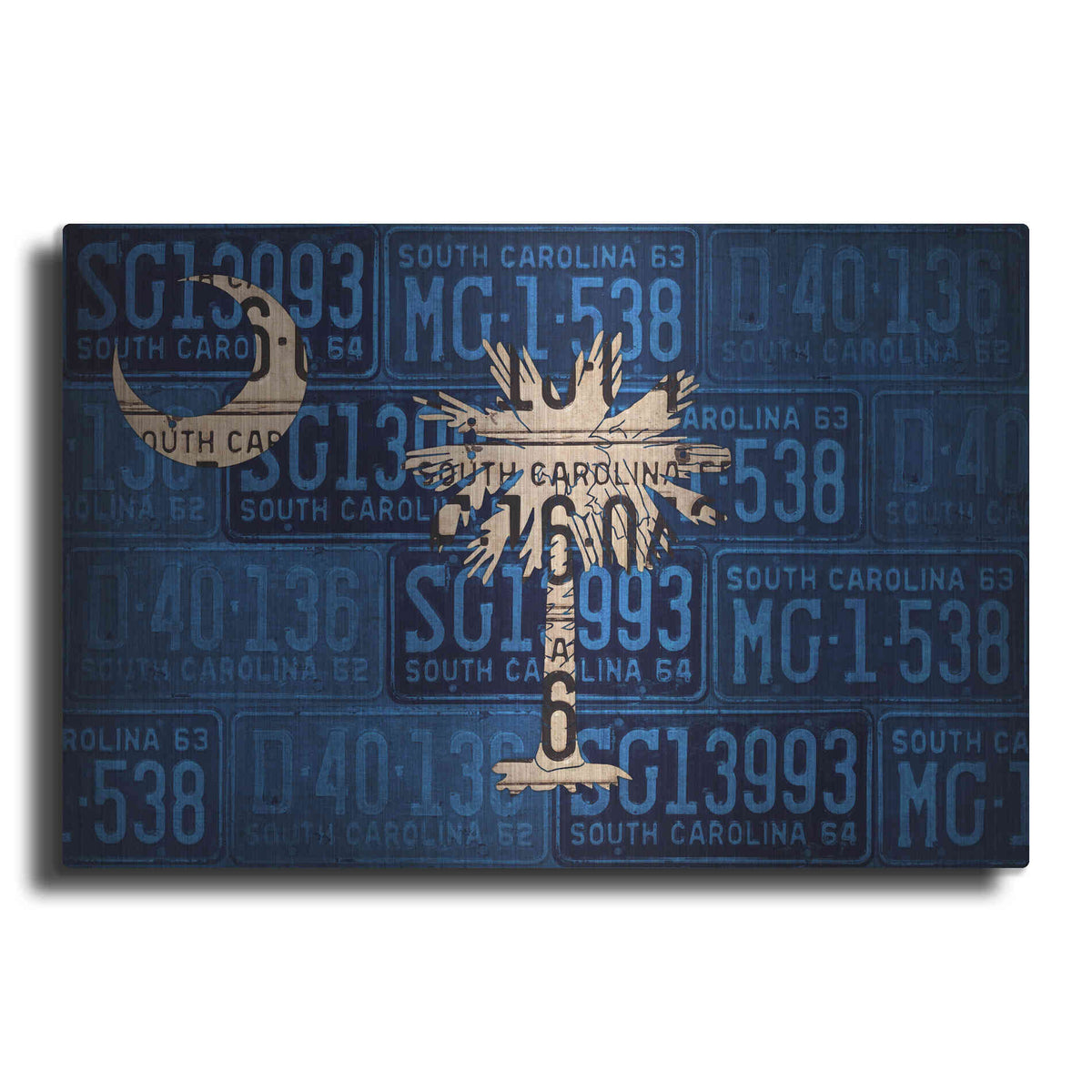 Luxe Metal Art 'South Carolina State Flag' by Design Turnpike, Metal Wall Art