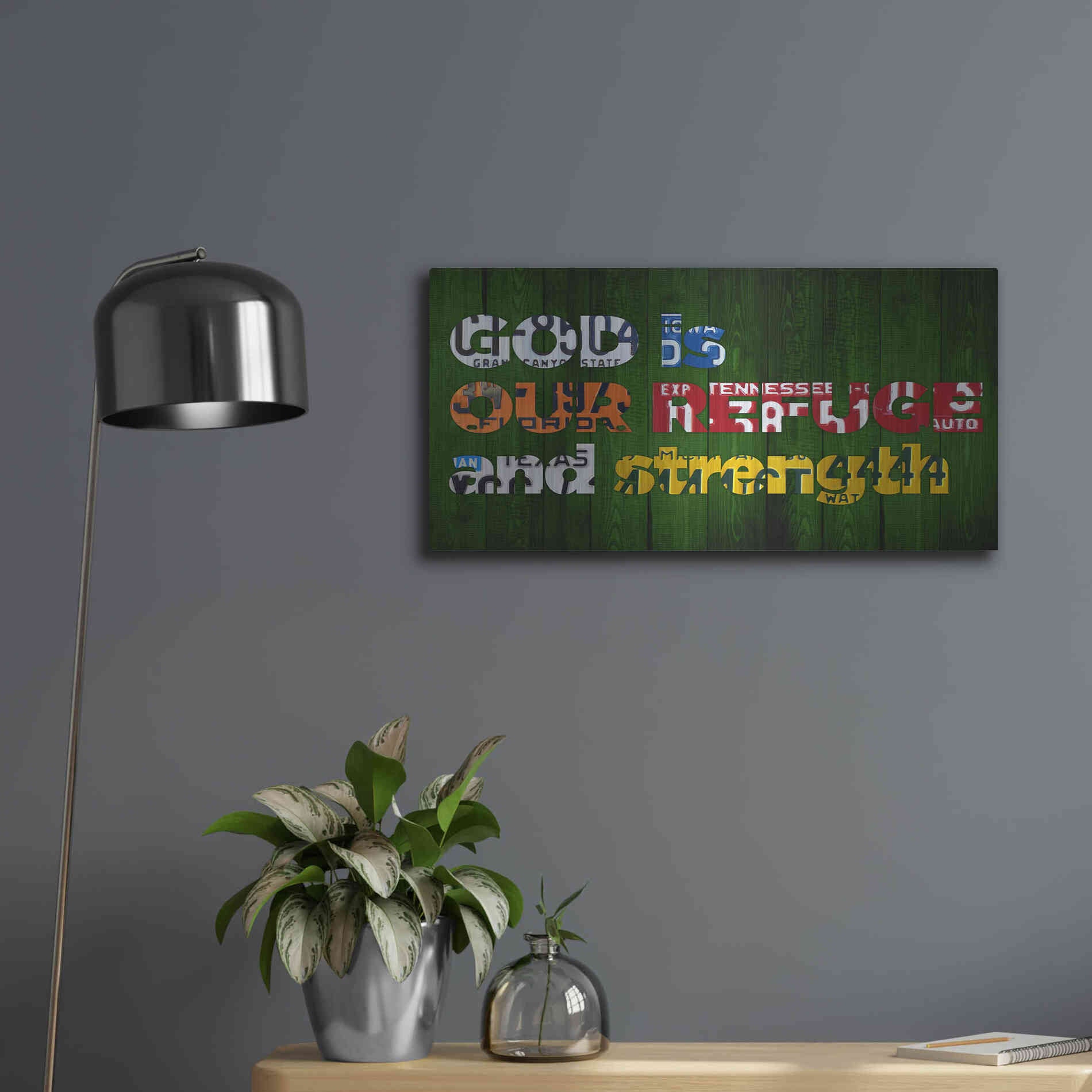 Luxe Metal Art 'Ps 461' by Design Turnpike, Metal Wall Art,24x12