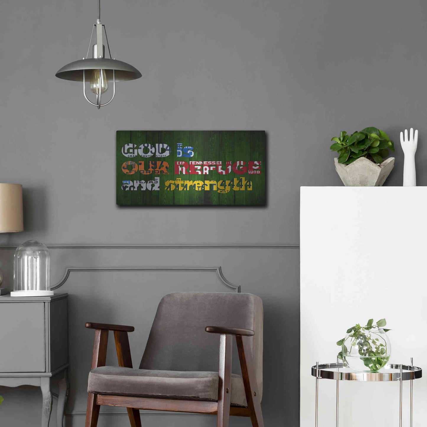 Luxe Metal Art 'Ps 461' by Design Turnpike, Metal Wall Art,24x12