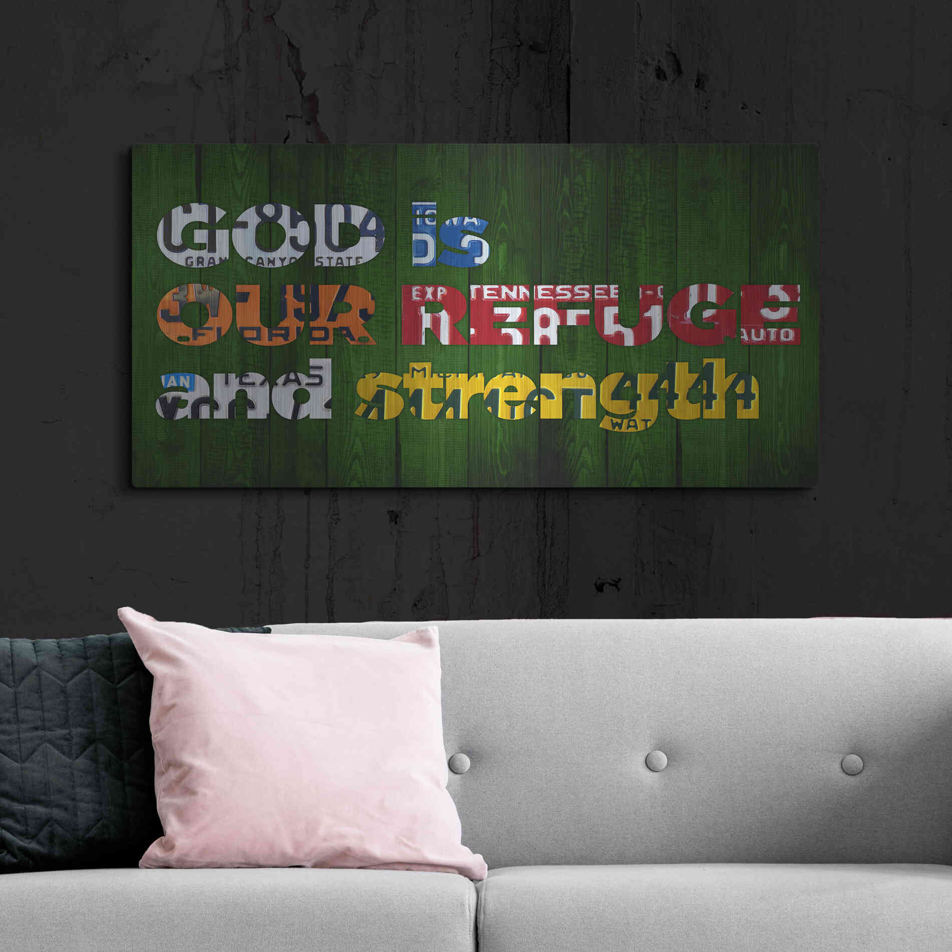 Luxe Metal Art 'Ps 461' by Design Turnpike, Metal Wall Art,48x24