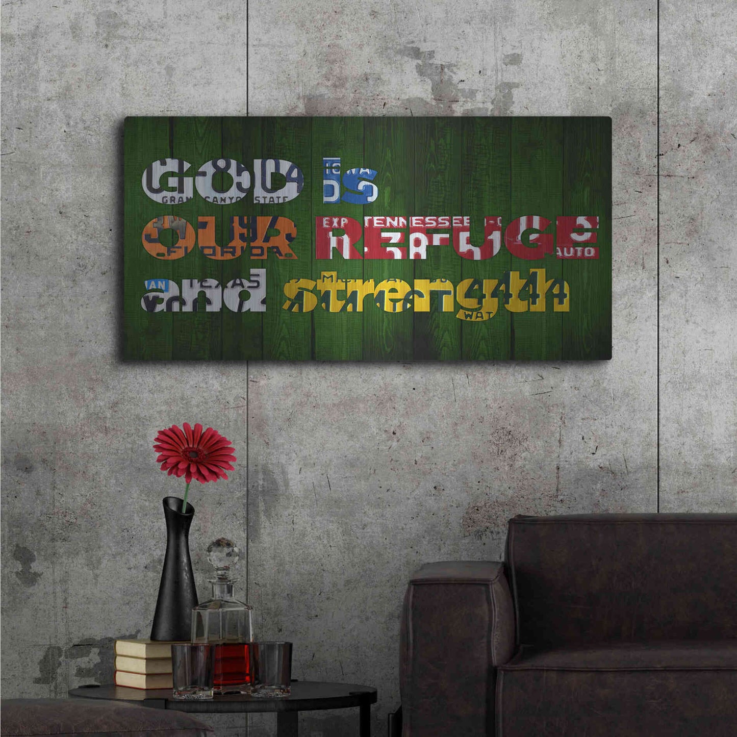 Luxe Metal Art 'Ps 461' by Design Turnpike, Metal Wall Art,48x24