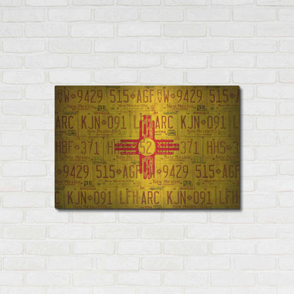 Luxe Metal Art 'New Mexico State Flag' by Design Turnpike, Metal Wall Art,36x24