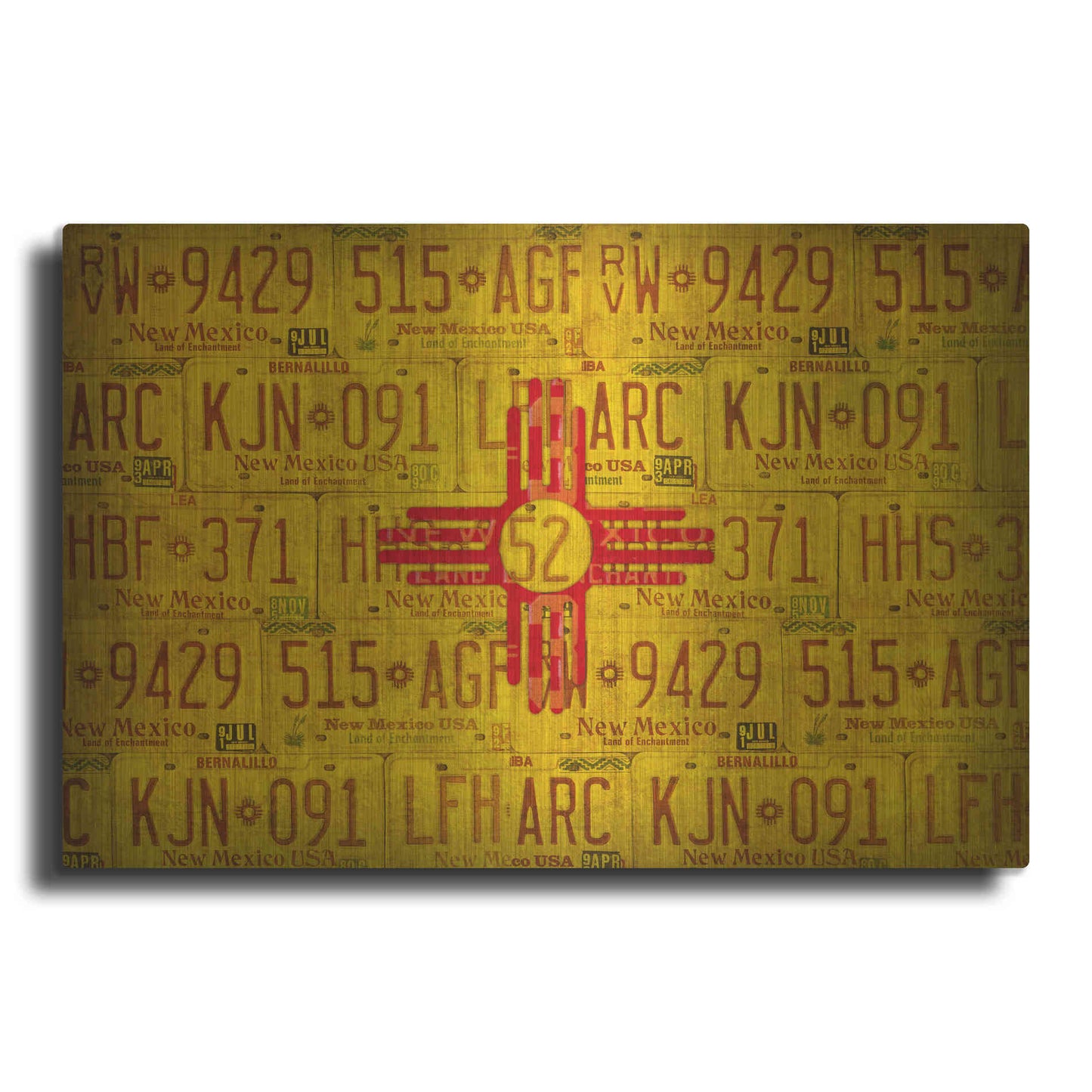 Luxe Metal Art 'New Mexico State Flag' by Design Turnpike, Metal Wall Art