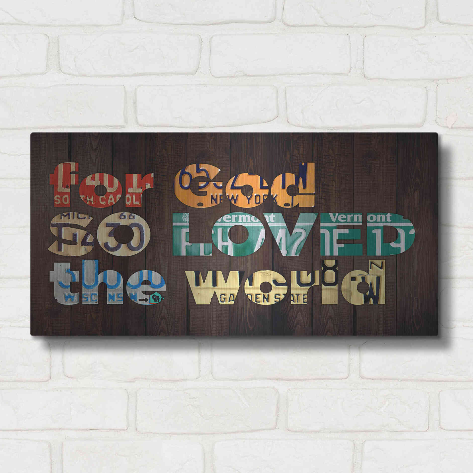 Luxe Metal Art 'John 316' by Design Turnpike, Metal Wall Art,24x12