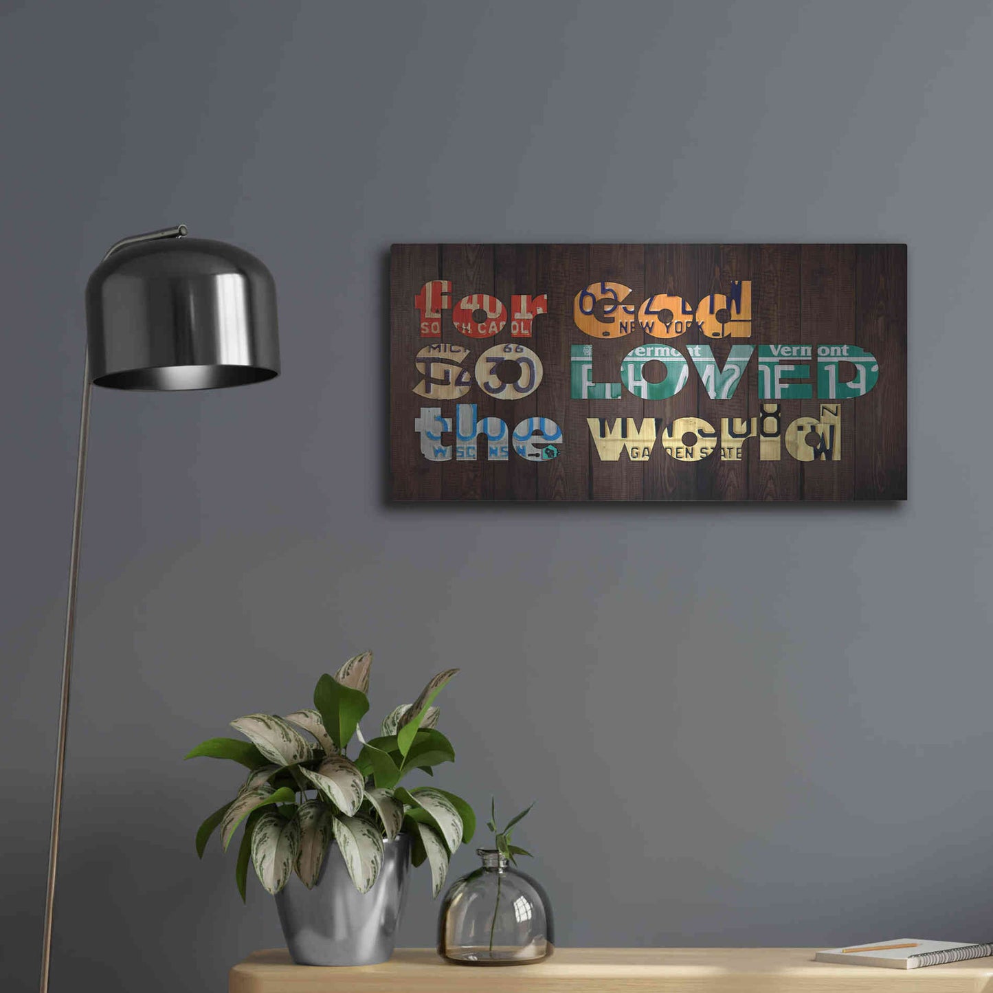 Luxe Metal Art 'John 316' by Design Turnpike, Metal Wall Art,24x12