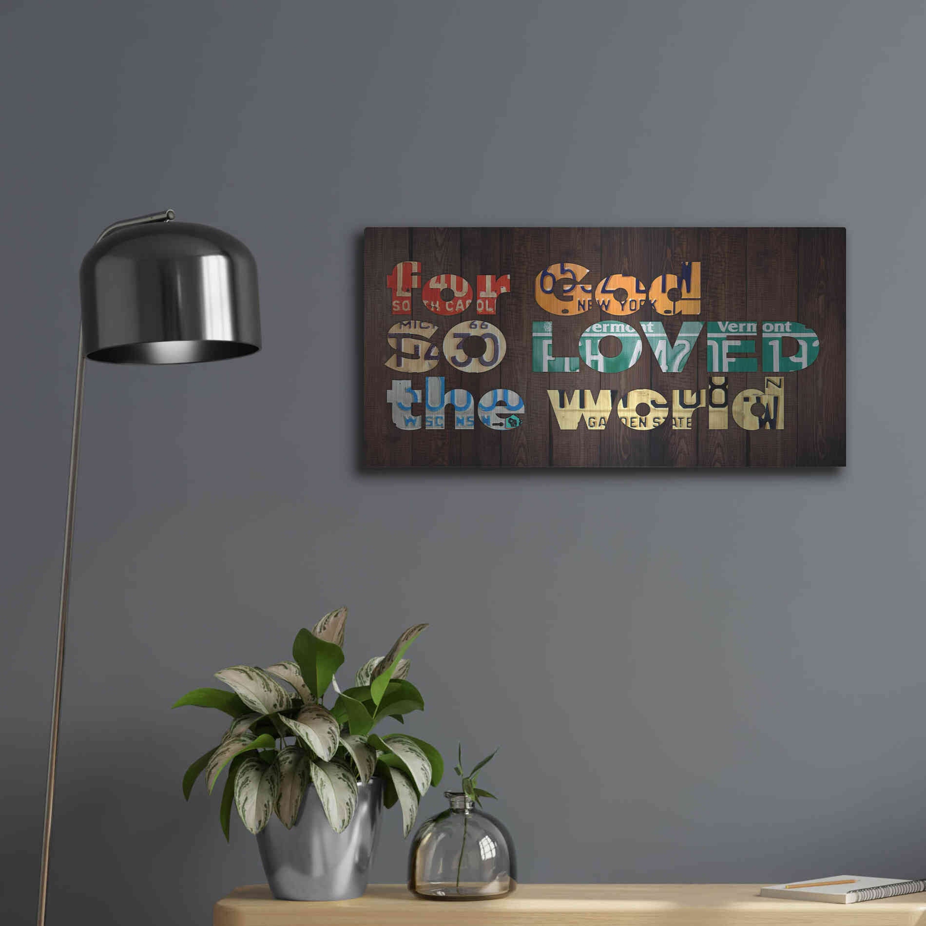 Luxe Metal Art 'John 316' by Design Turnpike, Metal Wall Art,24x12