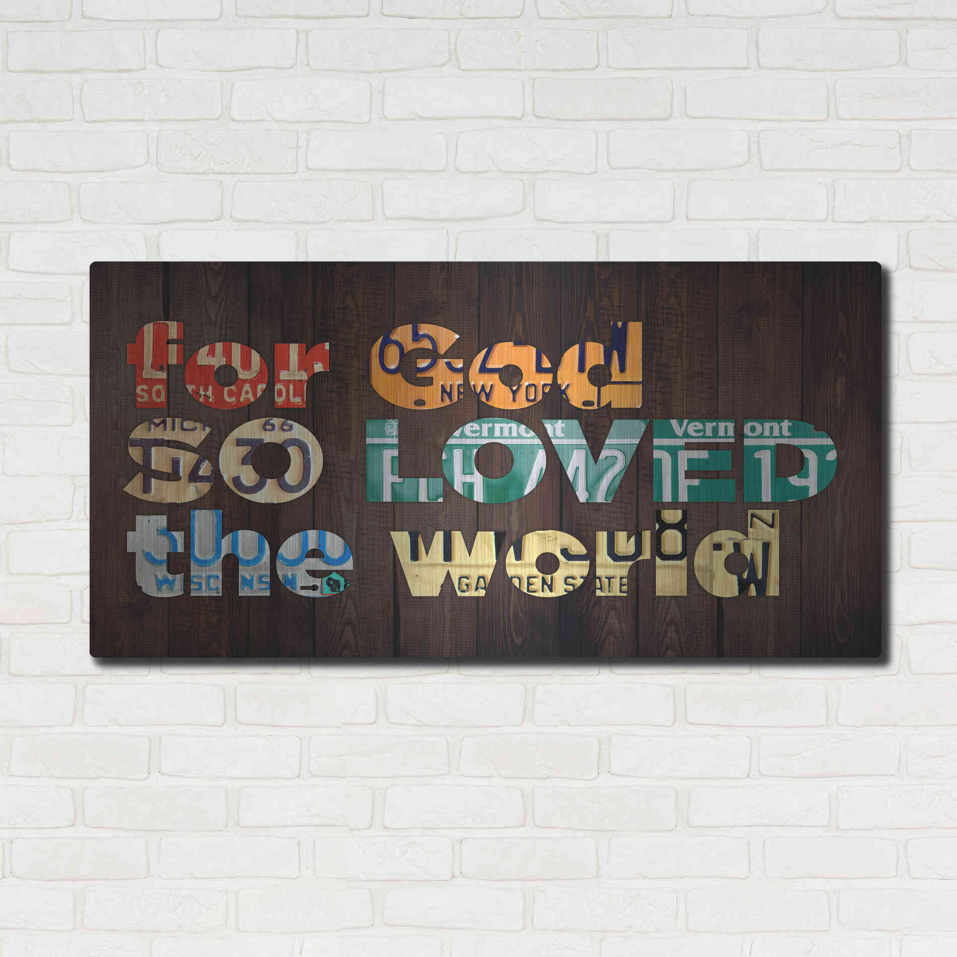 Luxe Metal Art 'John 316' by Design Turnpike, Metal Wall Art,48x24