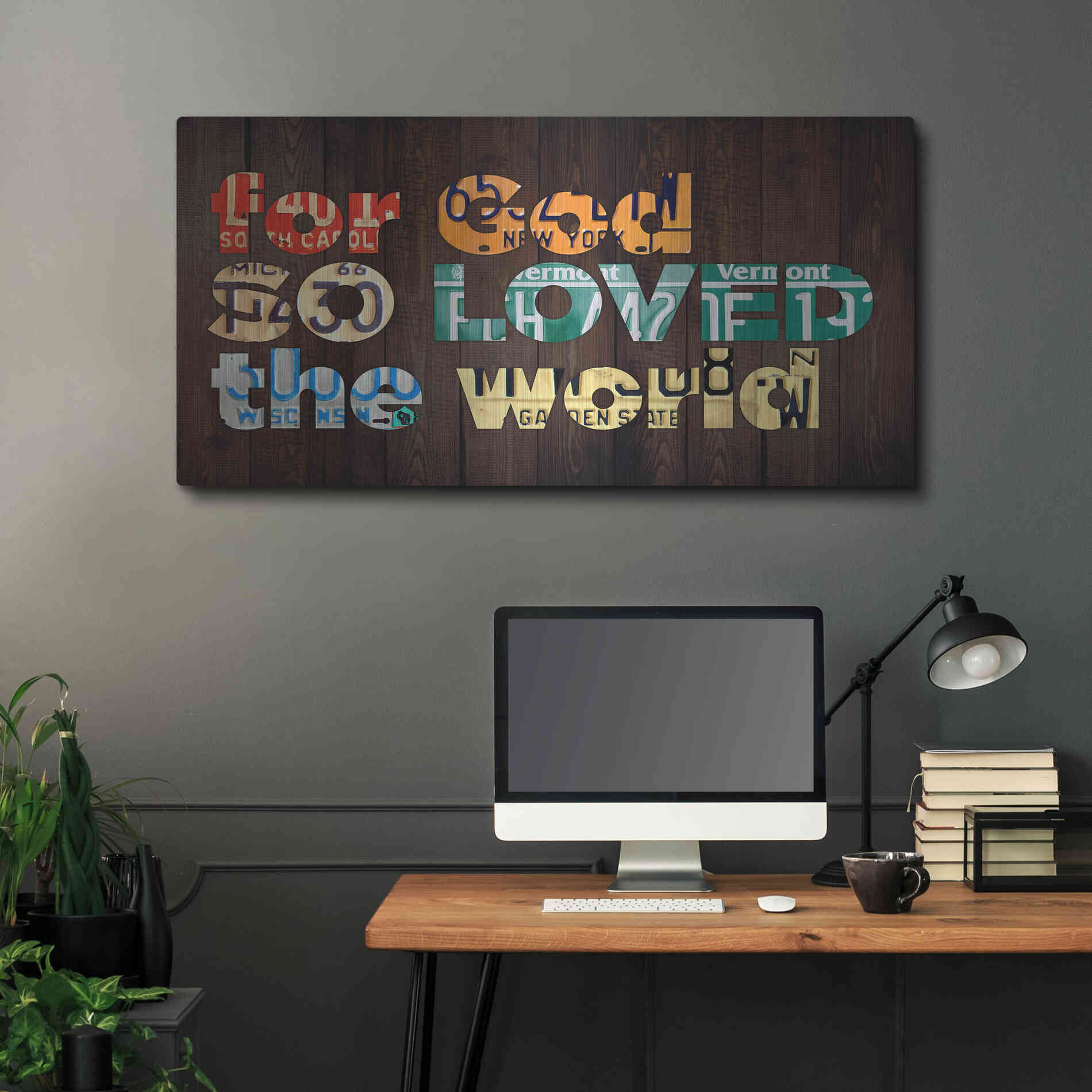Luxe Metal Art 'John 316' by Design Turnpike, Metal Wall Art,48x24
