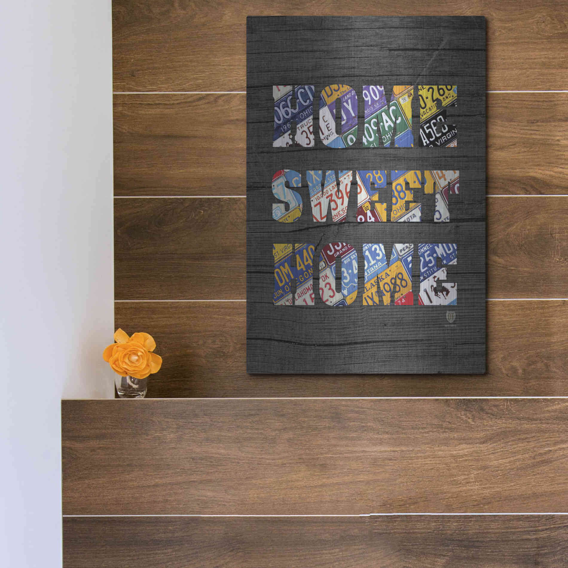 Luxe Metal Art 'Home Sweet Home' by Design Turnpike, Metal Wall Art,12x16
