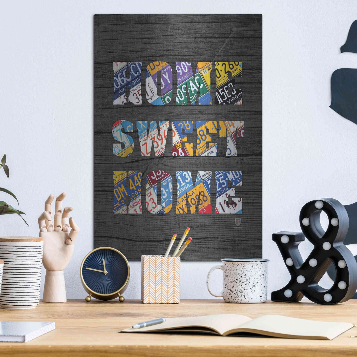 Luxe Metal Art 'Home Sweet Home' by Design Turnpike, Metal Wall Art,12x16