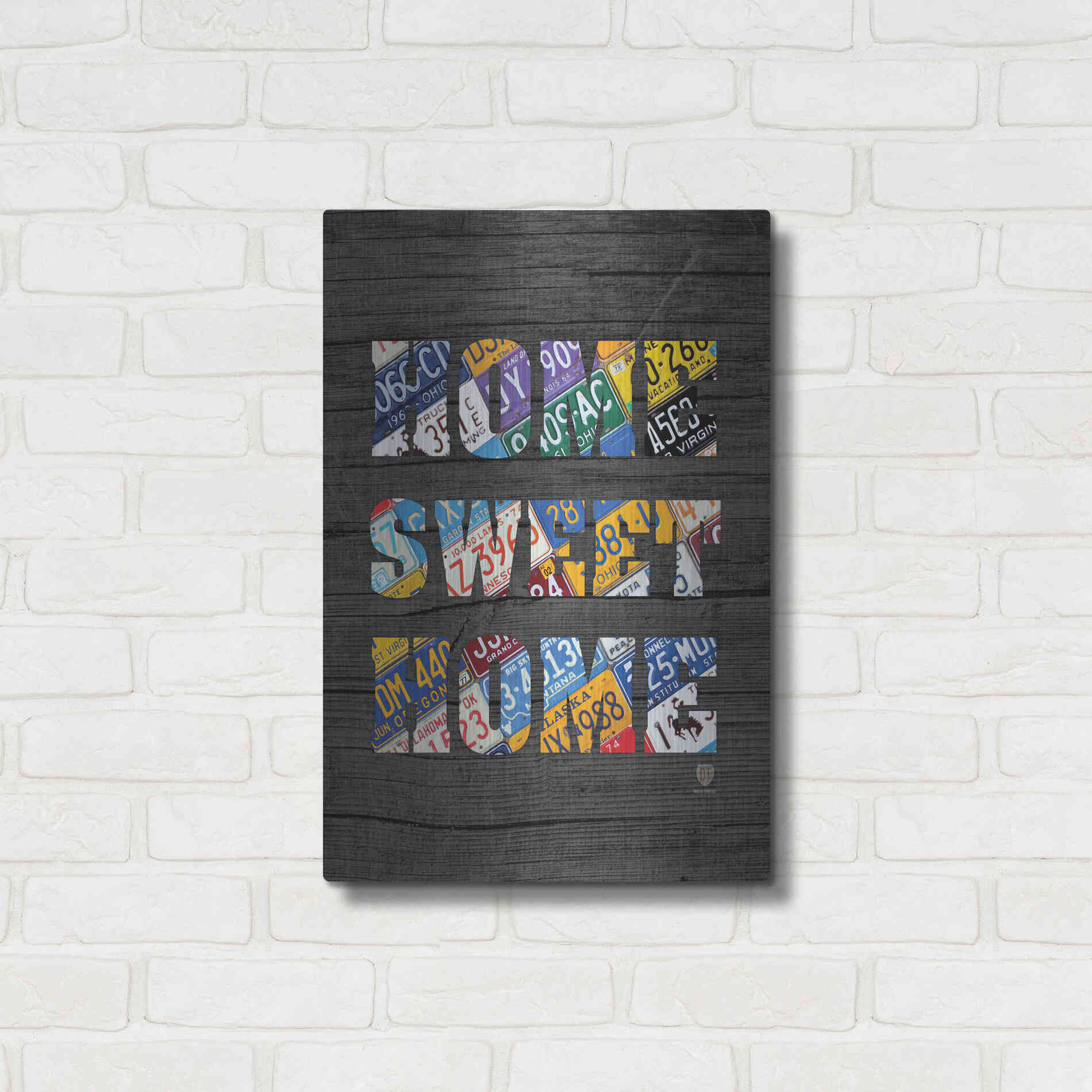 Luxe Metal Art 'Home Sweet Home' by Design Turnpike, Metal Wall Art,16x24