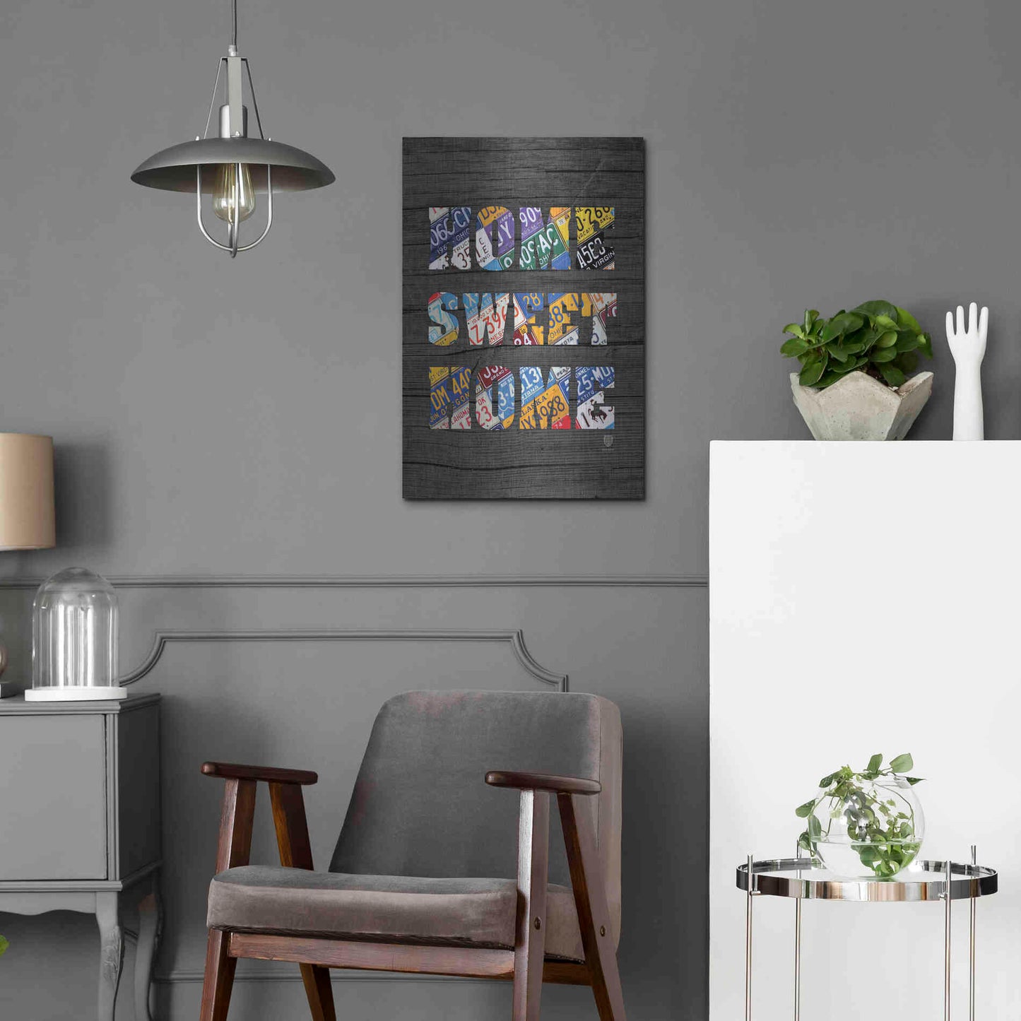 Luxe Metal Art 'Home Sweet Home' by Design Turnpike, Metal Wall Art,16x24