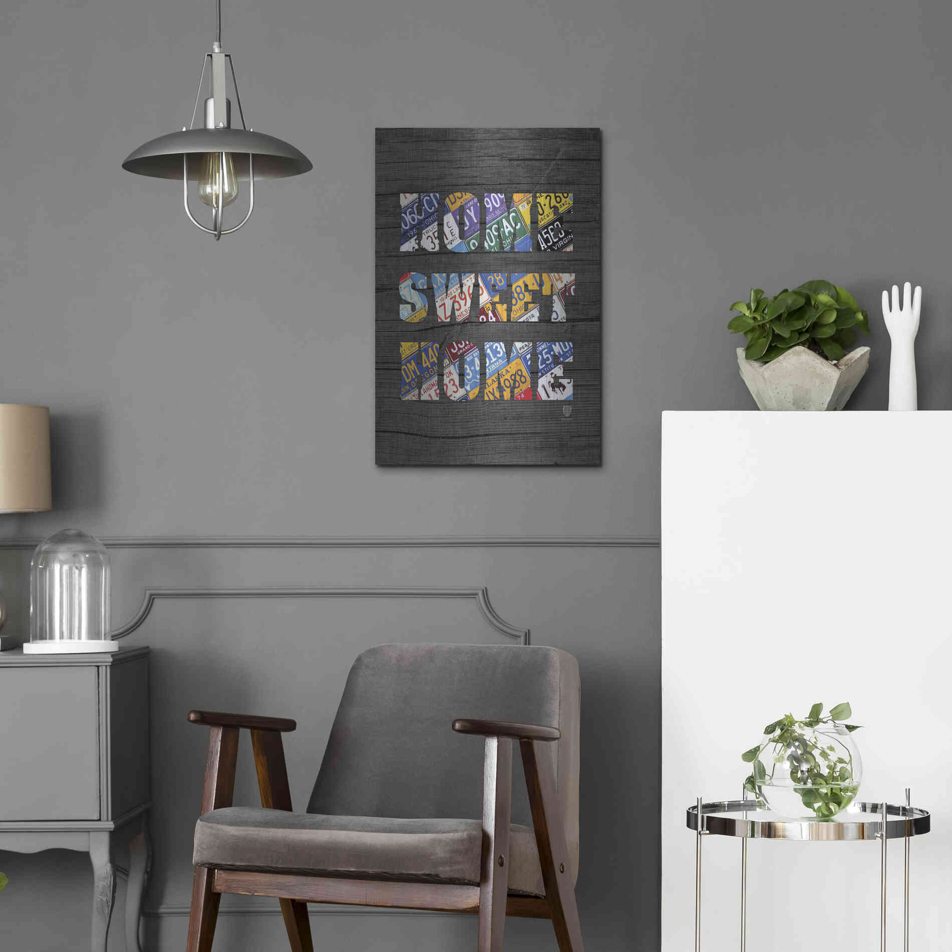 Luxe Metal Art 'Home Sweet Home' by Design Turnpike, Metal Wall Art,16x24