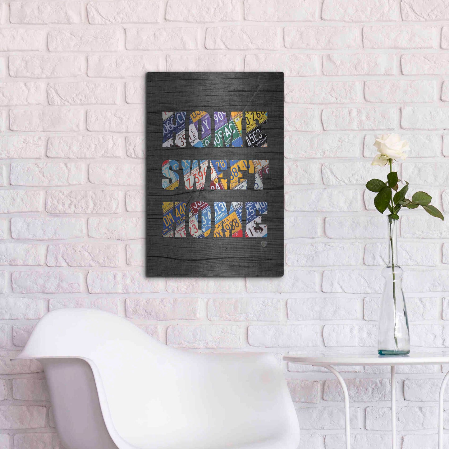 Luxe Metal Art 'Home Sweet Home' by Design Turnpike, Metal Wall Art,16x24