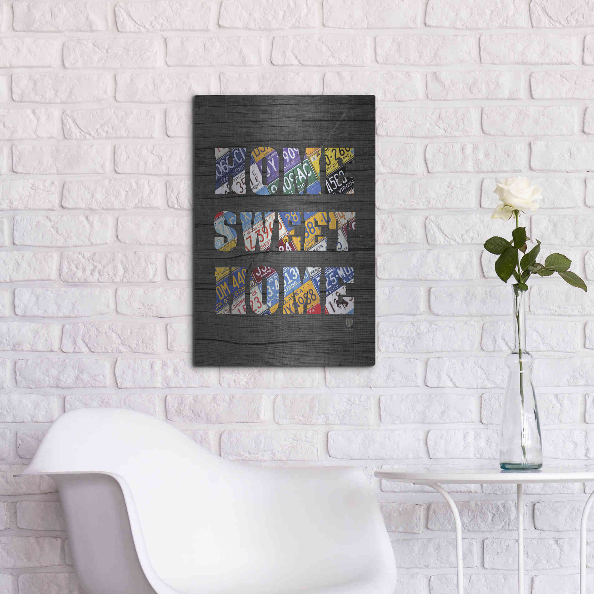 Luxe Metal Art 'Home Sweet Home' by Design Turnpike, Metal Wall Art,16x24