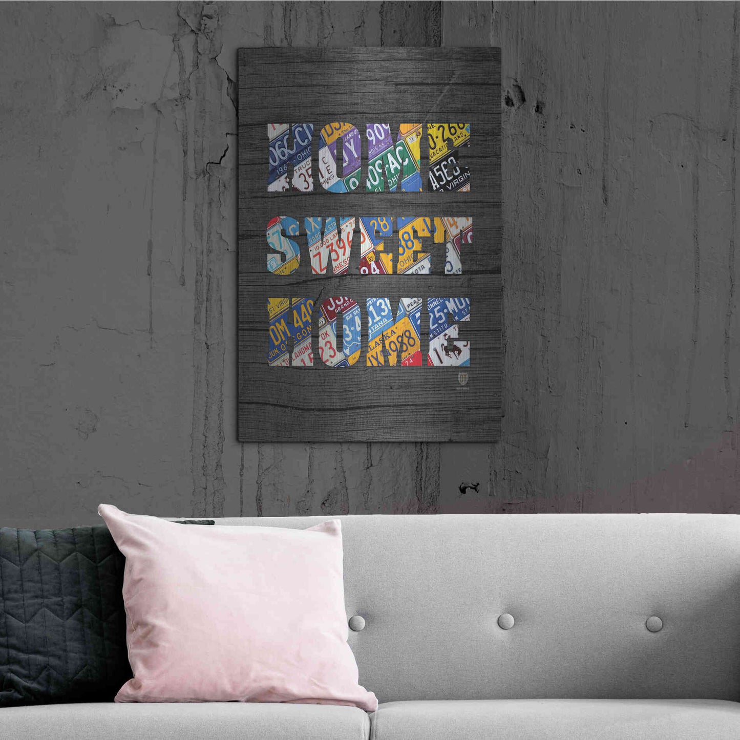 Luxe Metal Art 'Home Sweet Home' by Design Turnpike, Metal Wall Art,24x36
