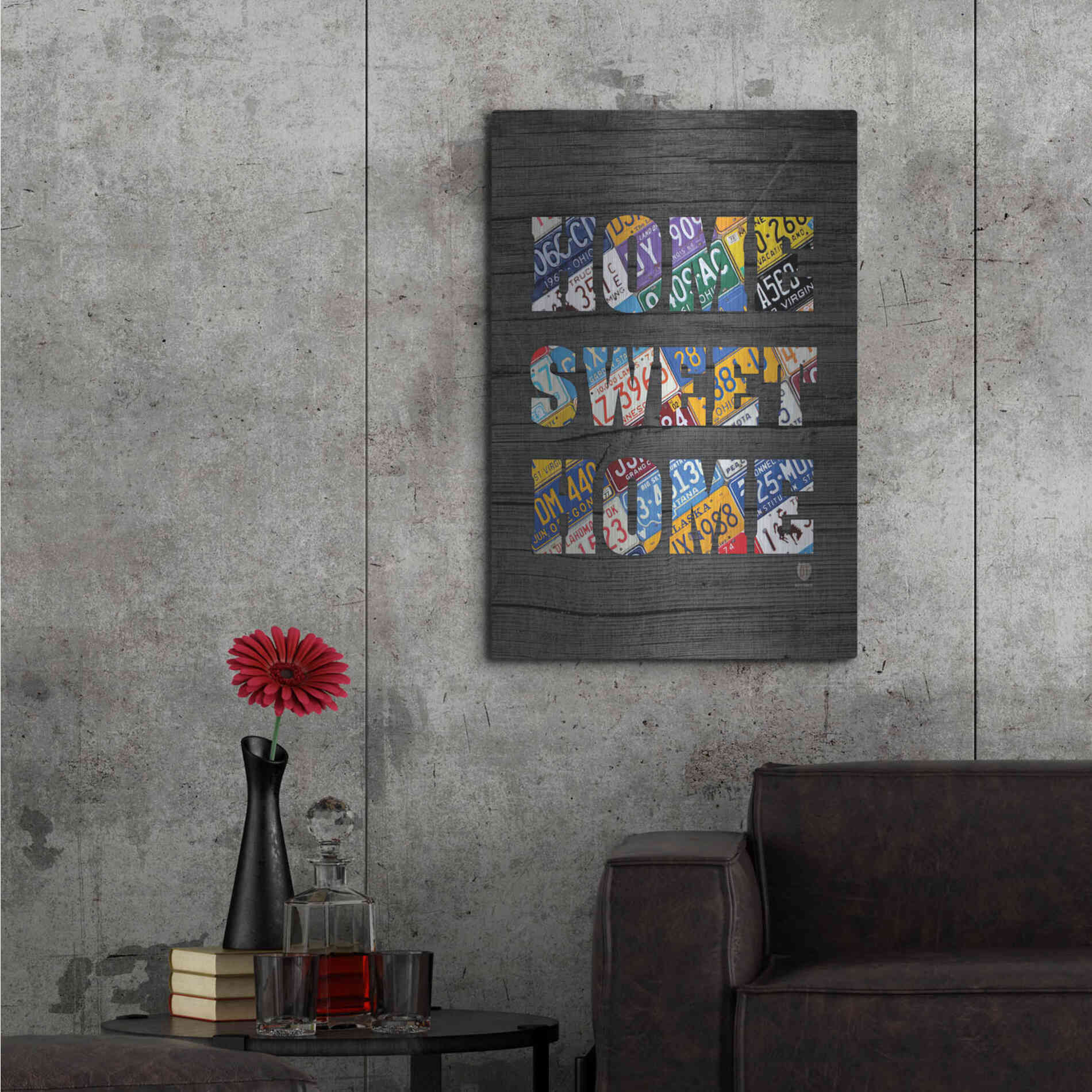 Luxe Metal Art 'Home Sweet Home' by Design Turnpike, Metal Wall Art,24x36