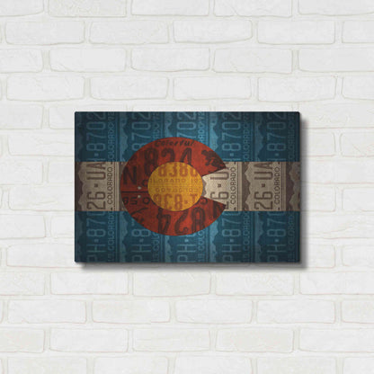 Luxe Metal Art 'Colorado State Flag License Plates' by Design Turnpike, Metal Wall Art,24x16