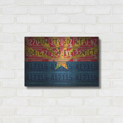 Luxe Metal Art 'Arizona State Flag License Plates' by Design Turnpike, Metal Wall Art,24x16