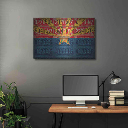 Luxe Metal Art 'Arizona State Flag License Plates' by Design Turnpike, Metal Wall Art,36x24
