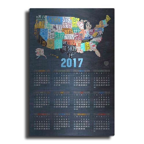 Luxe Metal Art '2017 Calendar' by Design Turnpike, Metal Wall Art