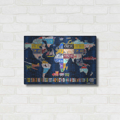 Luxe Metal Art 'World Map 2016 Augustine' by Design Turnpike, Metal Wall Art,24x16