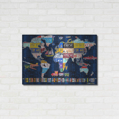 Luxe Metal Art 'World Map 2016 Augustine' by Design Turnpike, Metal Wall Art,36x24