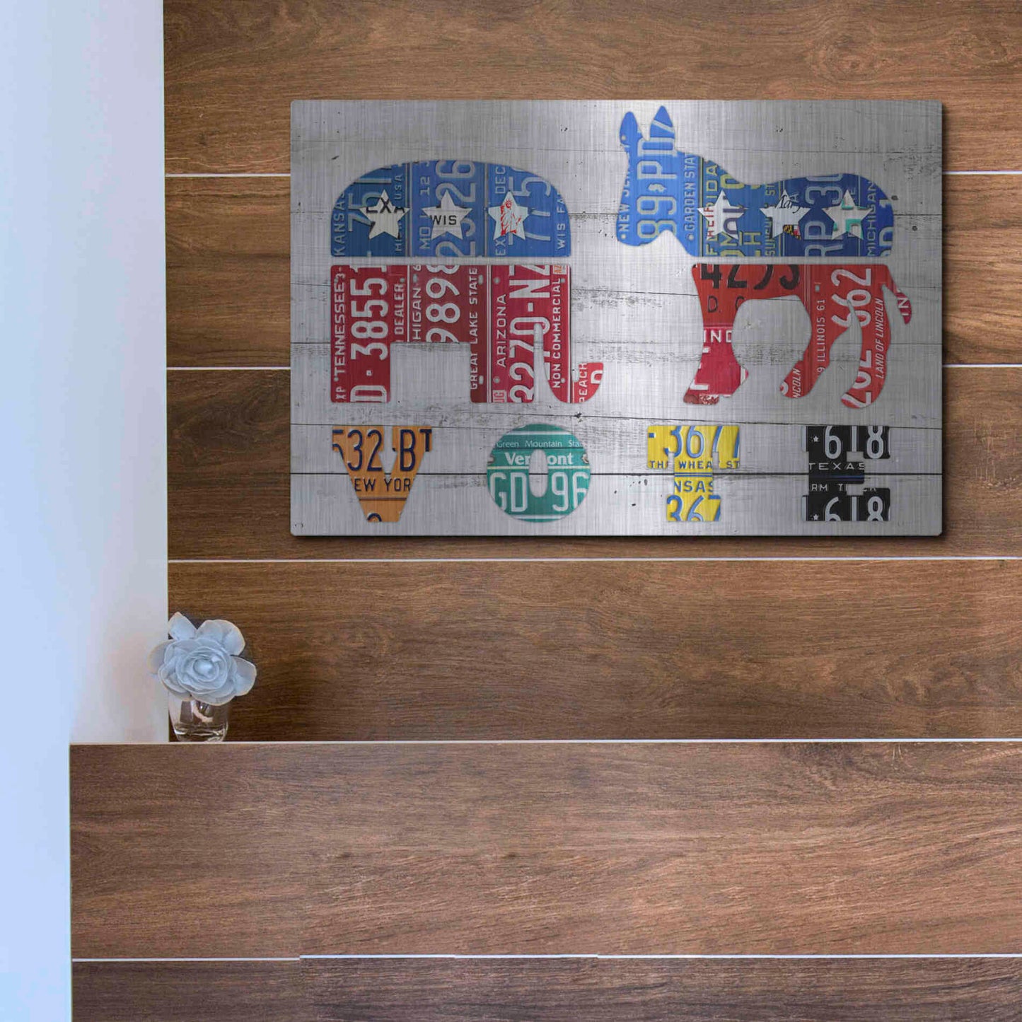 Luxe Metal Art 'Vote' by Design Turnpike, Metal Wall Art,16x12