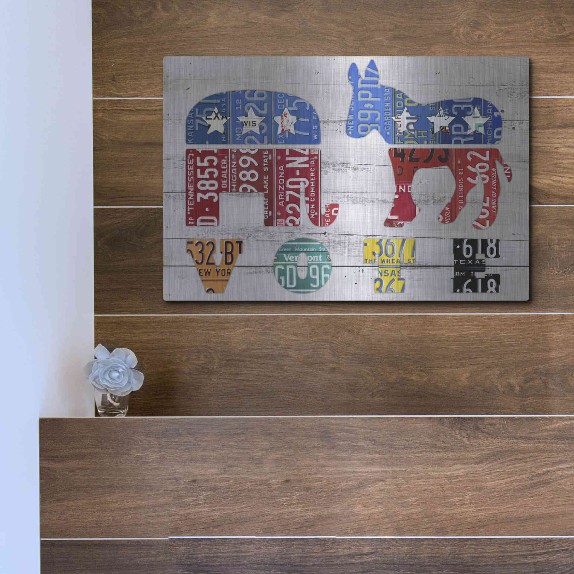 Luxe Metal Art 'Vote' by Design Turnpike, Metal Wall Art,16x12