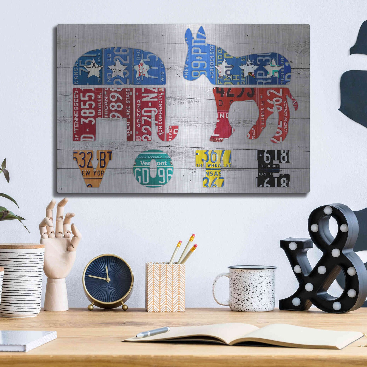 Luxe Metal Art 'Vote' by Design Turnpike, Metal Wall Art,16x12