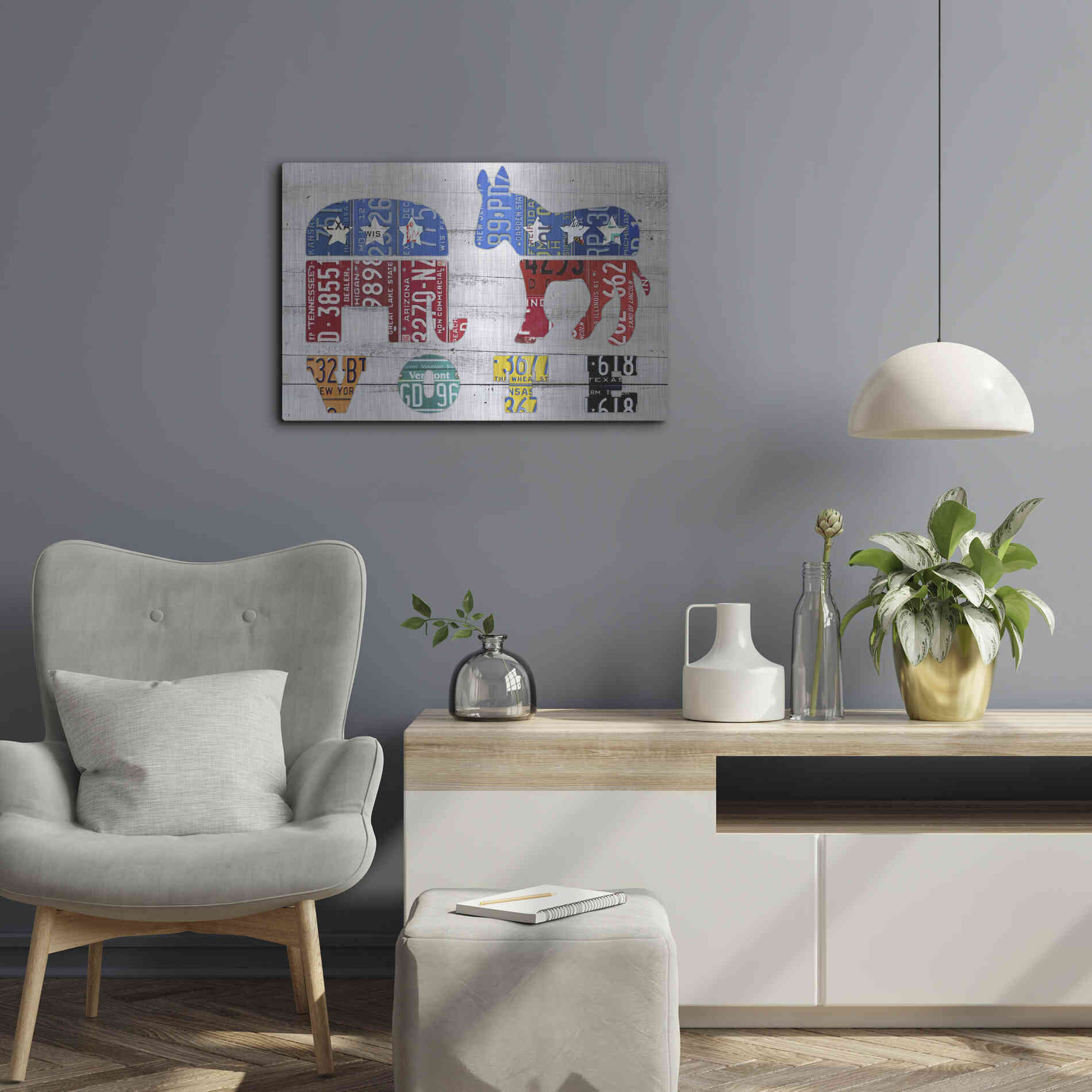 Luxe Metal Art 'Vote' by Design Turnpike, Metal Wall Art,24x16