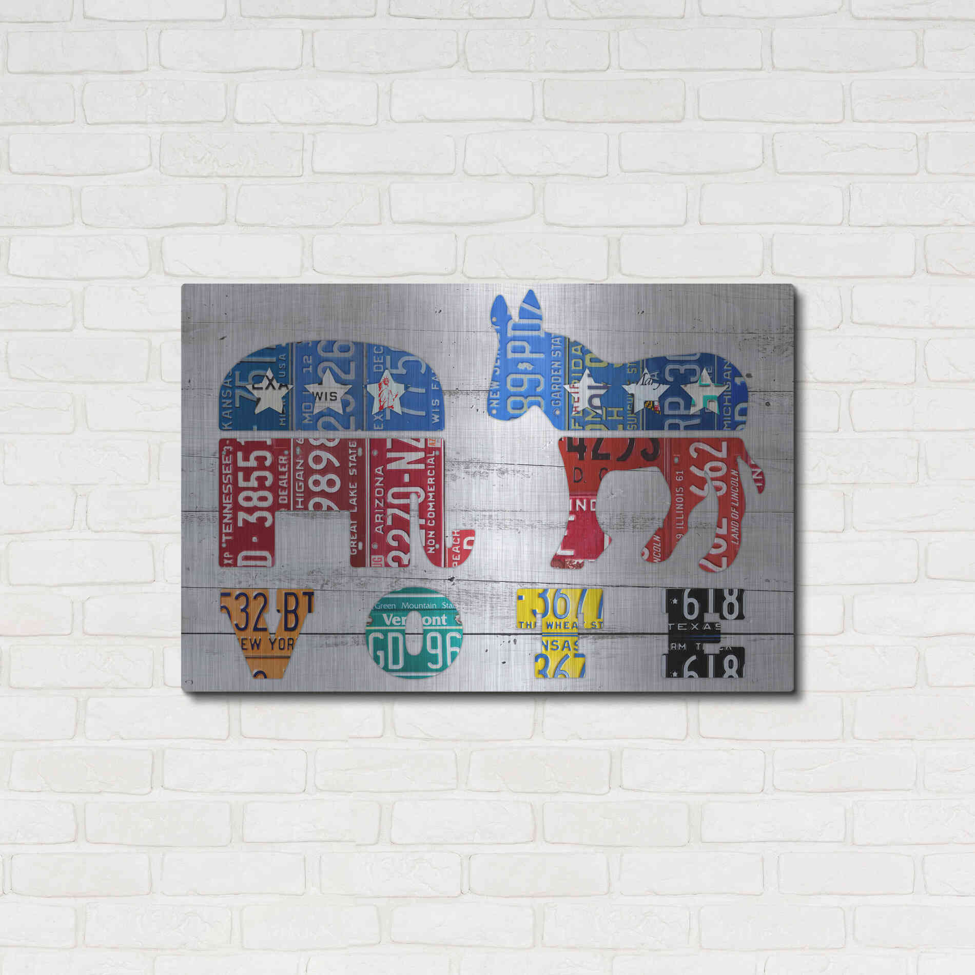 Luxe Metal Art 'Vote' by Design Turnpike, Metal Wall Art,36x24