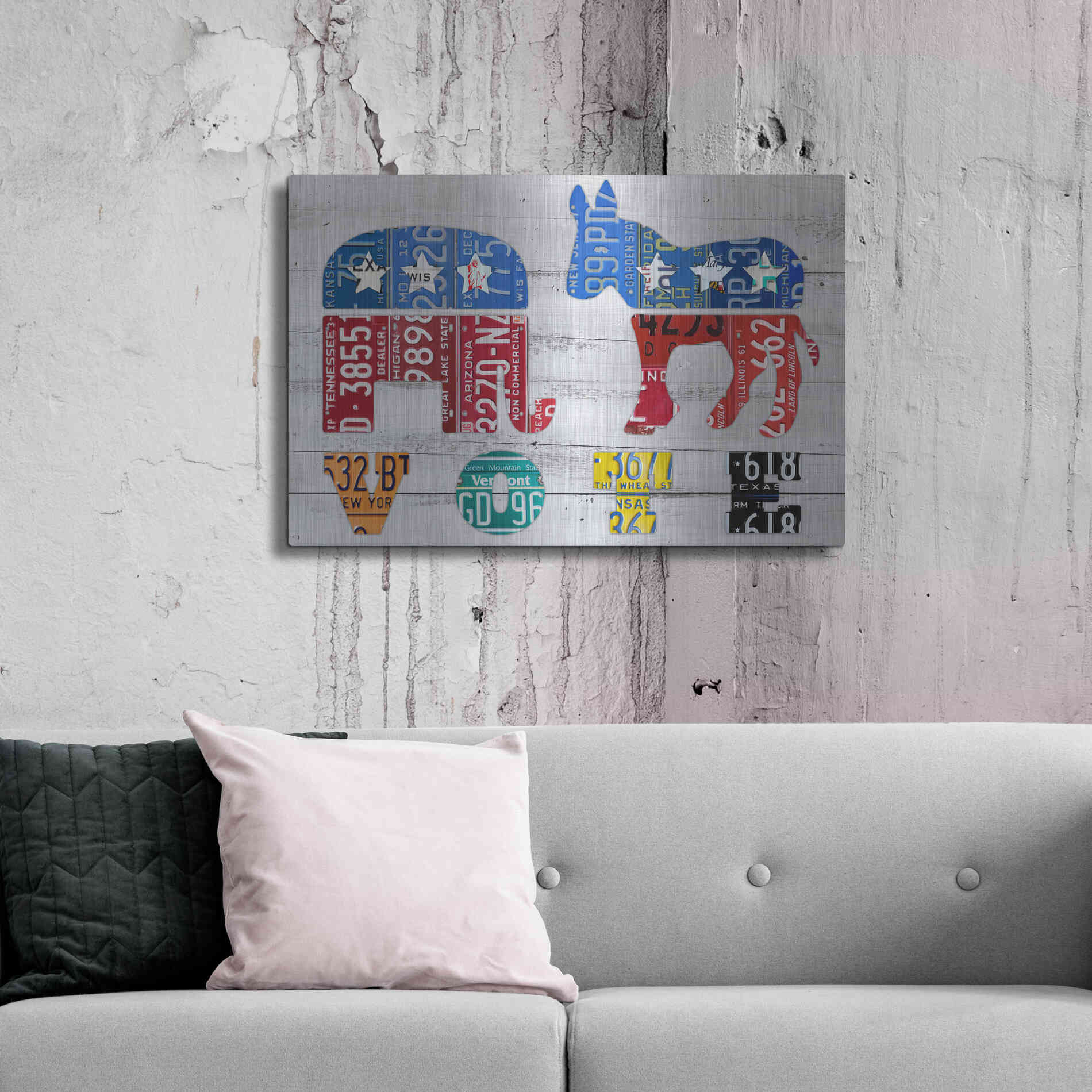 Luxe Metal Art 'Vote' by Design Turnpike, Metal Wall Art,36x24