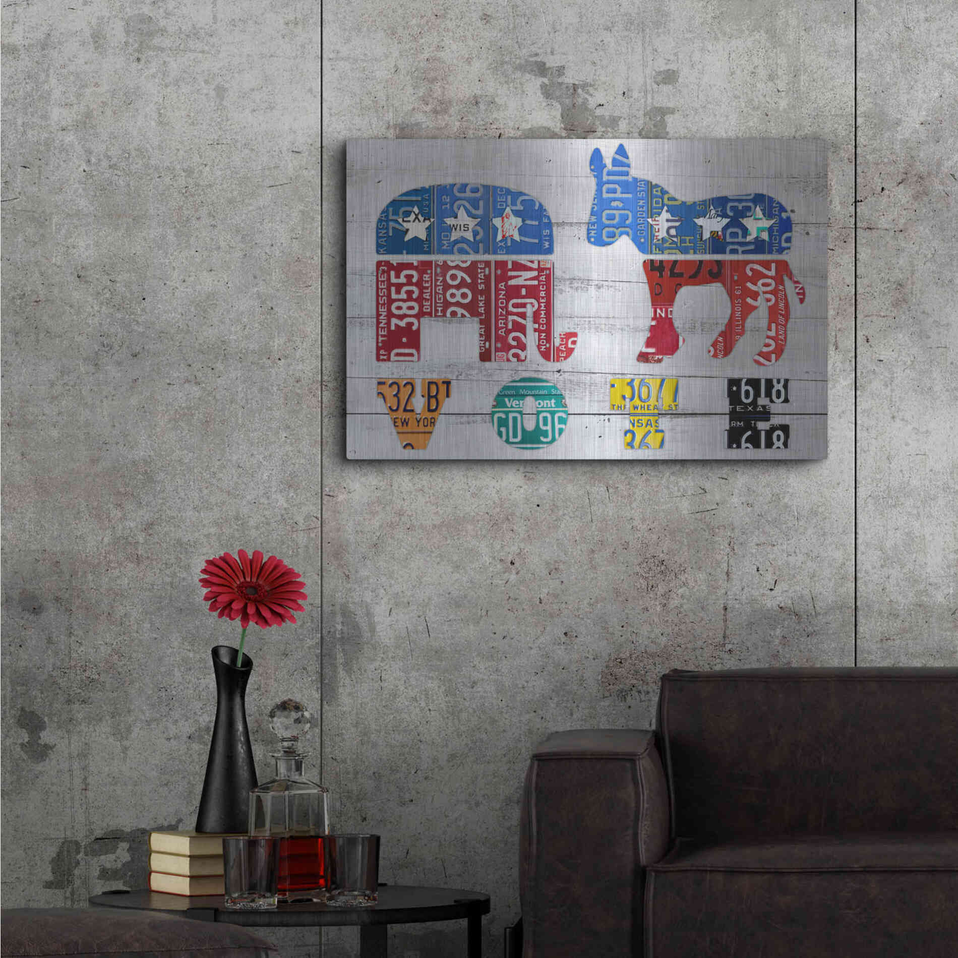 Luxe Metal Art 'Vote' by Design Turnpike, Metal Wall Art,36x24