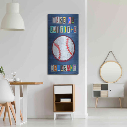 Luxe Metal Art 'Take Me Out To The Ballgame' by Design Turnpike, Metal Wall Art,24x48