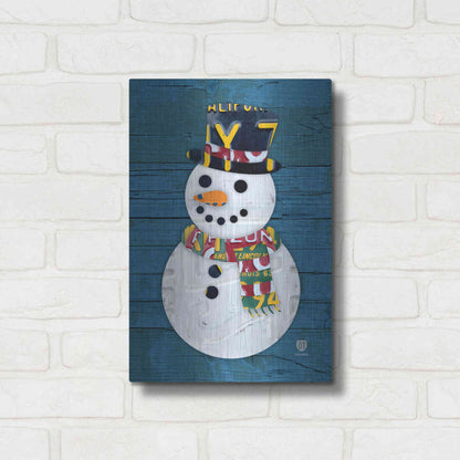 Luxe Metal Art 'Snowman' by Design Turnpike, Metal Wall Art,12x16