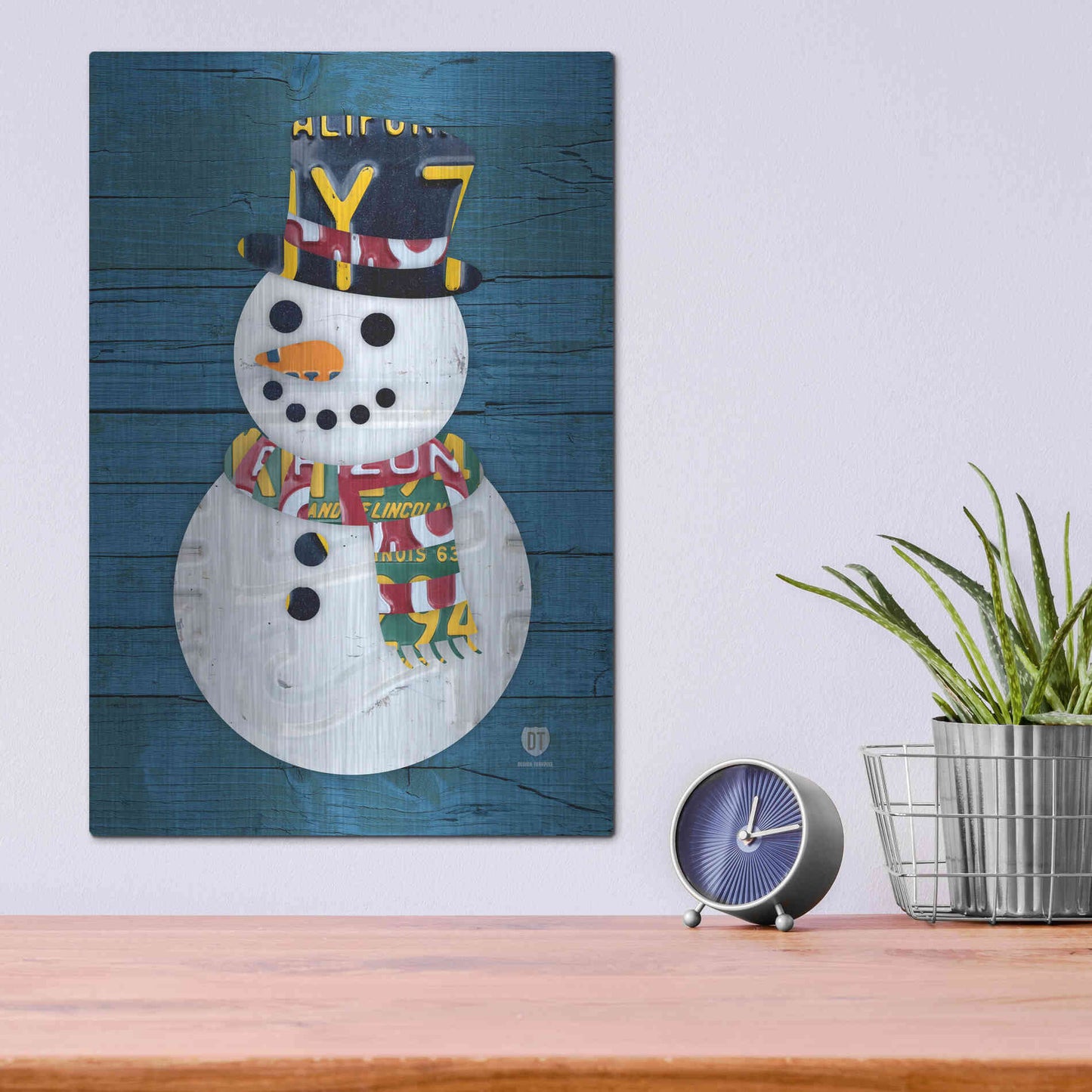 Luxe Metal Art 'Snowman' by Design Turnpike, Metal Wall Art,12x16