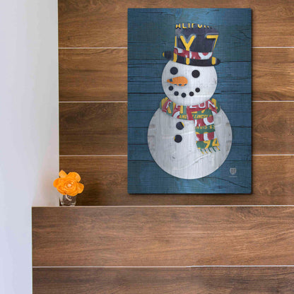 Luxe Metal Art 'Snowman' by Design Turnpike, Metal Wall Art,12x16