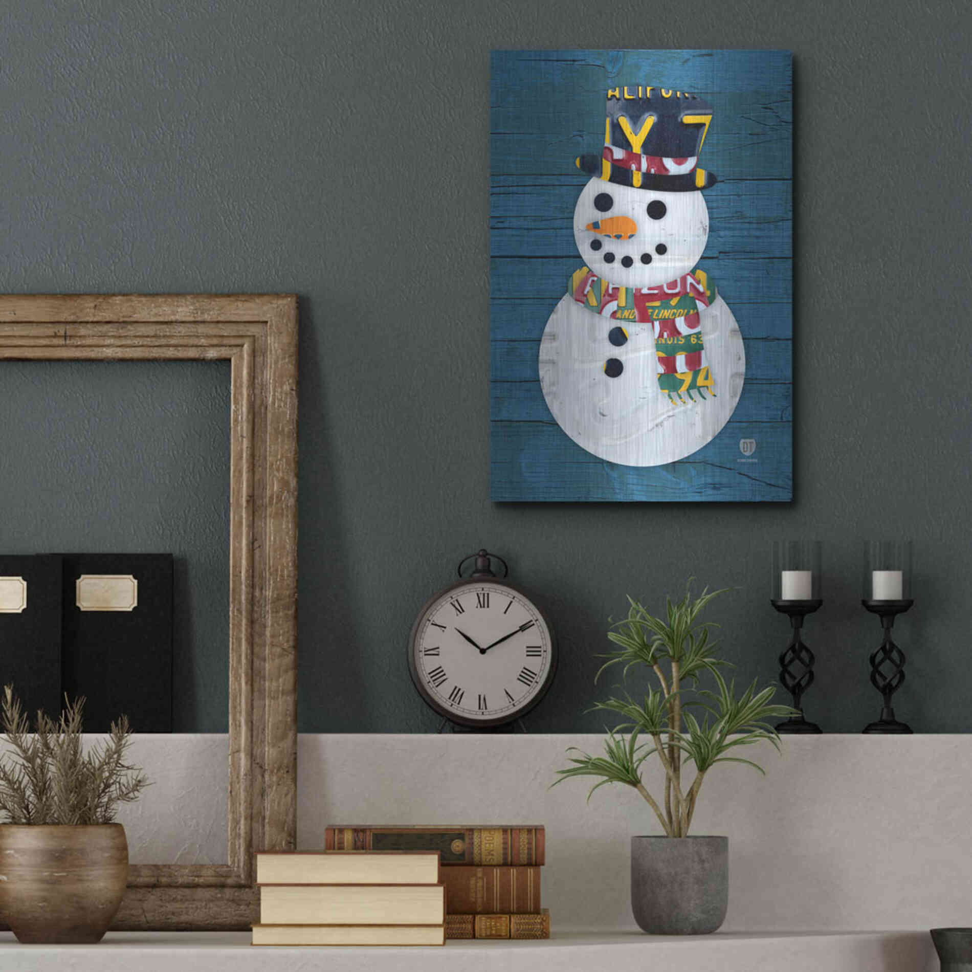 Luxe Metal Art 'Snowman' by Design Turnpike, Metal Wall Art,12x16