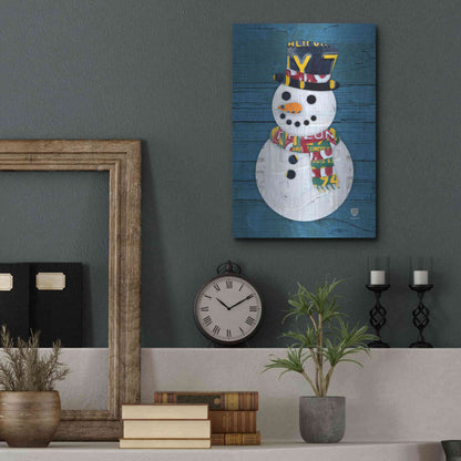Luxe Metal Art 'Snowman' by Design Turnpike, Metal Wall Art,12x16